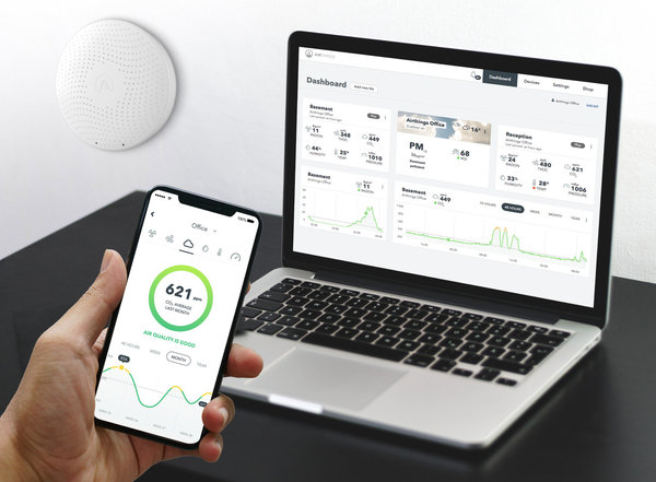 Airthings Wave Plus | Monitor de Gas Radón y CO2| Bluetooth