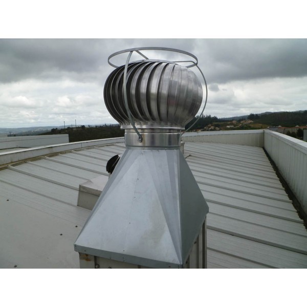 Extractor radón Eólico | ECCO - HIBRIDO | 400 mm